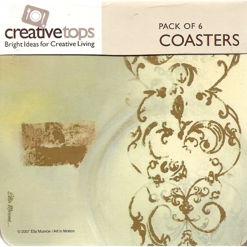 Glas onderzetters fantasie goud krullen